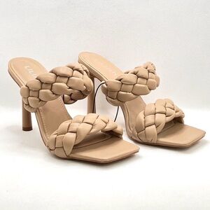 Tan Braided Heels